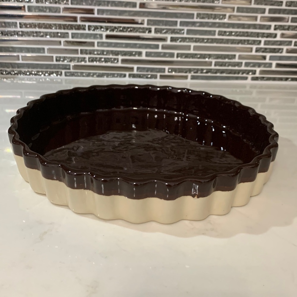 Ceramic Glazed 9” Pie Baking/Serving Dish